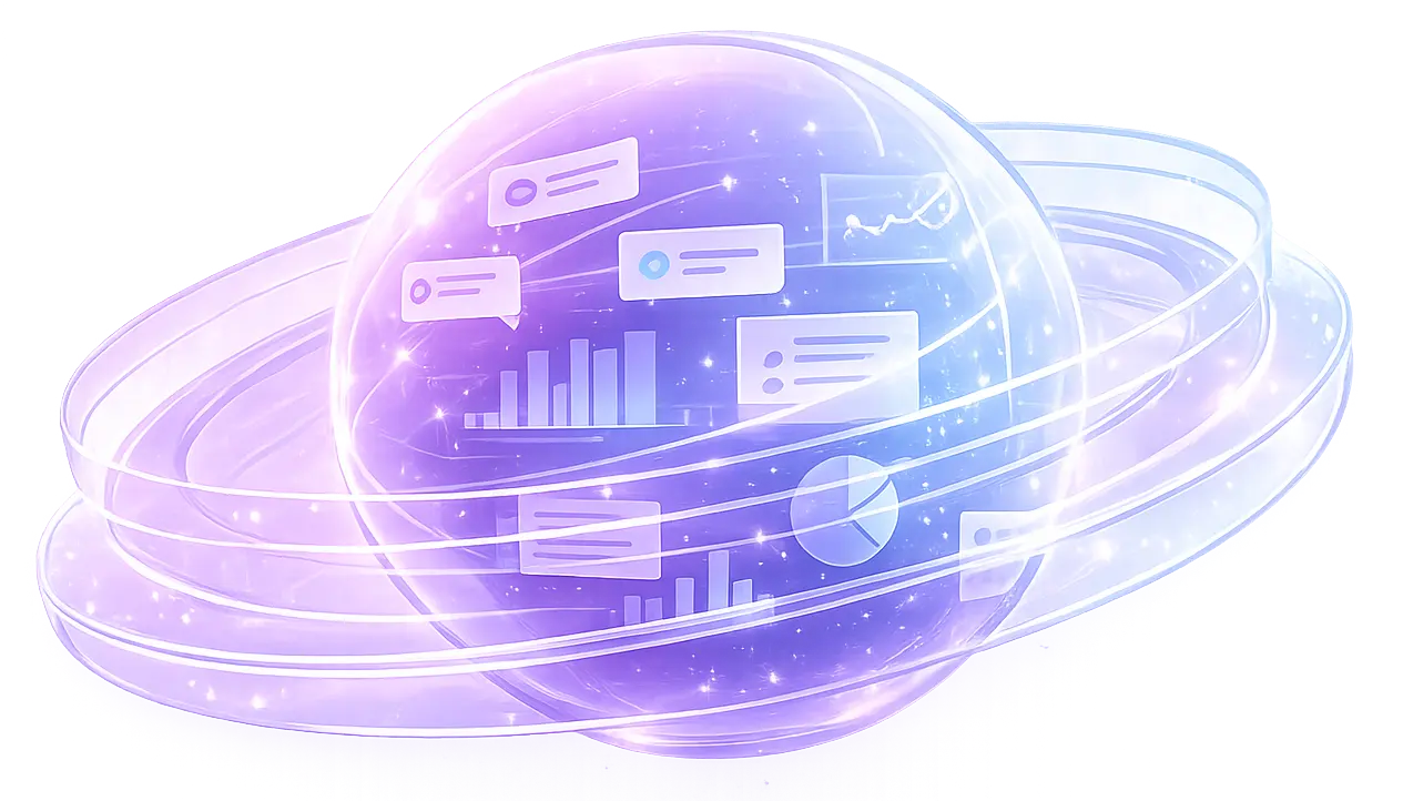 Illustrated engagement data lifecycle controls and reporting orbit